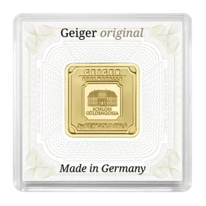 Geiger Edelmetalle, Original Square 5 Gram Gold Bar in Capsule