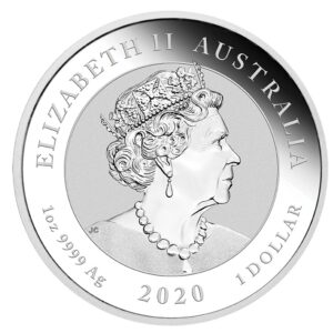 Perth Mint, 2020 Australia Guardian Lions (Double Pixiu) 1 oz .9999 Silver Coin in Capsule