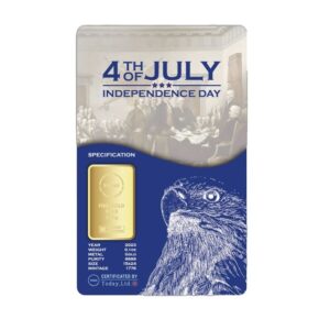 Today Ltd, 2023 4th of July Independent Day 1/10 oz Gold Bar in Assay