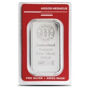 Argor-Heraeus, 1 oz Silver Minted Bar in Assay