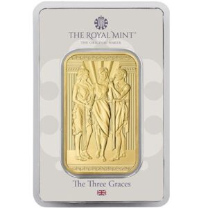 Royal Mint, 2022 Great Britain The Great Engravers Collection: Three Graces 1 oz .9999 Gold Bar in Assay