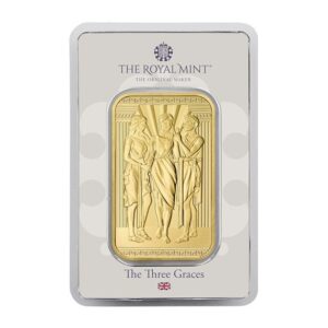 Royal Mint, 2022 Great Britain The Great Engravers Collection: Three Graces 1 oz .9999 Gold Bar in Assay