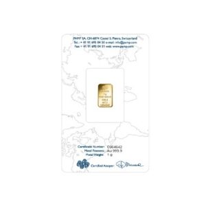 Pamp Suisse, Statue of Liberty 1 Gram Gold Bar in Assay