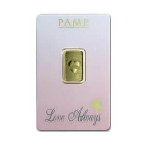 Pamp Suisse, Love Always 5 Gram Gold Bar in Assay