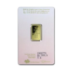 Pamp Suisse, Love Always 5 Gram Gold Bar in Assay