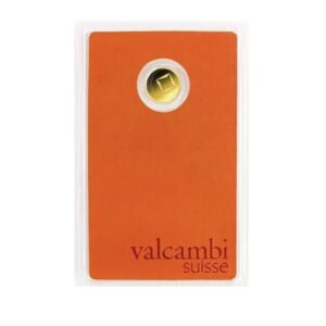 Valcambi Suisse, 1g Gold Round in Orange Assay