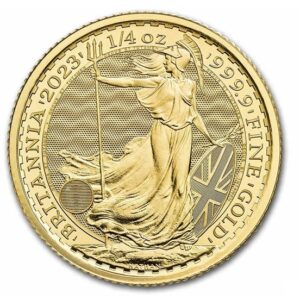 Royal Mint, Britannia 1/4 oz Gold Coin Queen Elizabth II 2021-2023