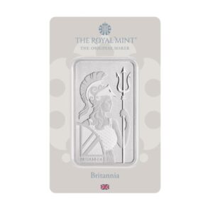 Royal Mint, Britannia 1oz Platinum Minted Bar in Assay