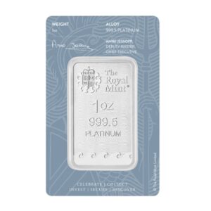 Royal Mint, Britannia 1oz Platinum Minted Bar in Assay