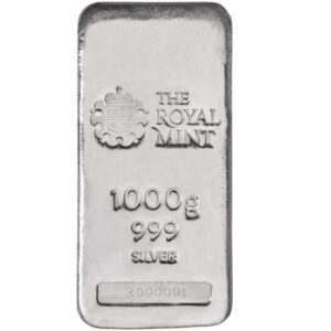 Royal Mint, 1 kilo 999 Cast Silver Bar