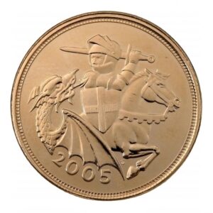 Royal Mint, 2005 Queen Elizabeth II Gold Bullion Full Sovereign Saint George