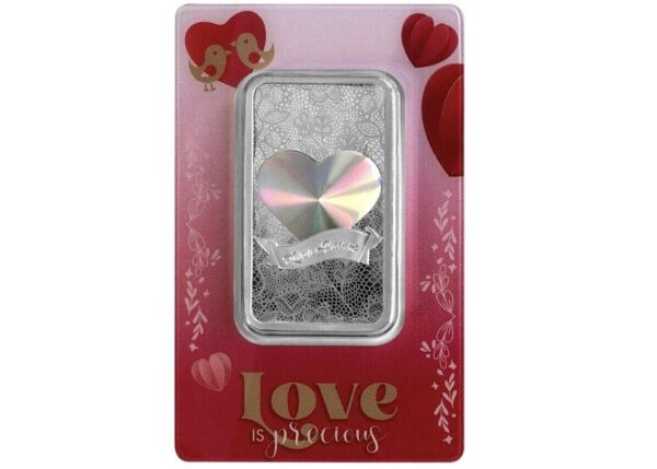 Pamp Suisse, 2024 Love is Precious 50 Gram Silver Hologram Bar