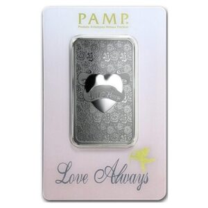 Pamp Suisse, Love Always 1 Ounce Silver Minted Bar in Assay