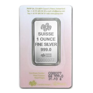 Pamp Suisse, Love Always 1 Ounce Silver Minted Bar in Assay