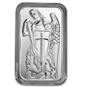 Scottsdale Mint, Archangel Michael 1 oz Silver Bar in Capsule