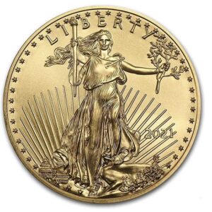 US Mint, American Eagle 1 oz Gold Coin 1986 (First year of issue) -2021 (Last year of issue, Type I)