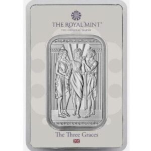 Royal Mint, 2022 The Three Graces, 1 oz Silver Bar in Assay