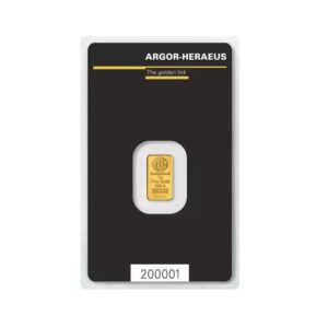 Argor-Heraeus, 1 Gram Gold Kinebar in Assay