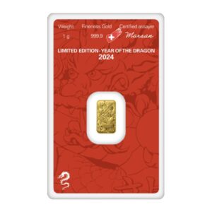 Argor Heraeus, 2024 Lunar Year of Dragon 1 Gram Gold Bar