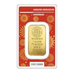 Argor Heraeus, 2024 Lunar Year of Dragon 1 oz Gold Bar in Assay