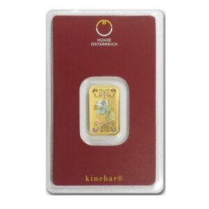 Austrian Mint, 5 Gram Gold Kinebar in Assay