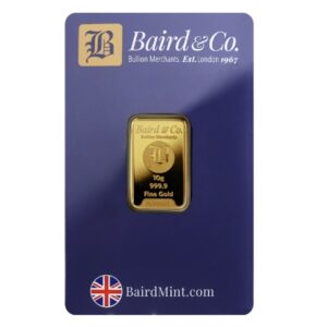 Baird Mint, 10 Gram Gold Minted Bar in Assay