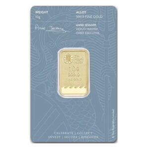 Royal Mint, Britannia 10 Gram Gold Minted Bar in Assay