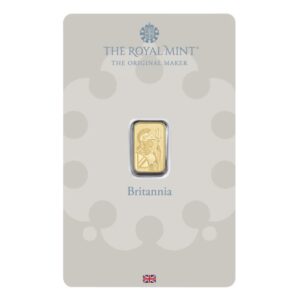 Royal Mint, Britannia 1 Gram Gold Minted Bar in Assay