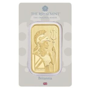 Royal Mint, Britannia 1 oz Gold Minted Bar in Assay