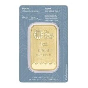 Royal Mint, Britannia 1 oz Gold Minted Bar in Assay