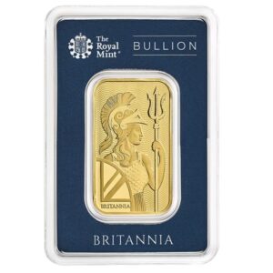 Royal Mint, Britannia 1 oz Gold Bar in Blue Assay