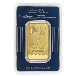 Royal Mint, Britannia 1 oz Gold Bar in Blue Assay