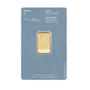 Royal Mint, Britannia 5 Gram Gold Minted Bar in Assay