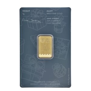 Royal Mint, Happy Birthday 5 Gram Gold Minted Bar in Assay