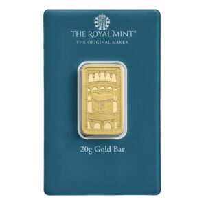 Royal Mint, Kaaba 20 Gram Gold Minted Bar in Assay