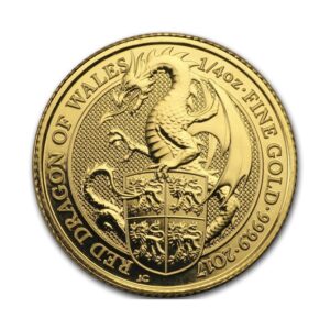 Royal Mint, 2017 The Queen's Beasts Red Dragon of Wales 1/4 oz Gold Coin