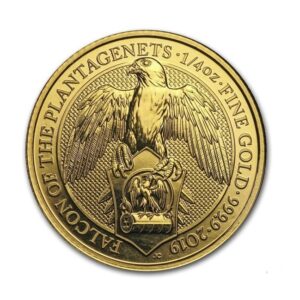 Royal Mint, 2019 The Queen's Beasts Falcon of The Plantagents 1/4 oz Gold Coin