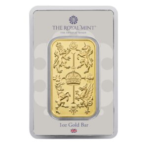 Royal Mint, Royal Celebration 1oz Gold Bar in Assay