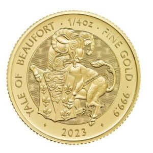 Royal Mint, 2023 The Royal Tudor Beasts Yale of Beaufort 1/4 oz Gold Coin