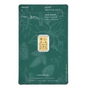 Royal Mint, Christmas Tree 1 Gram Gold Bar in Assay (New stock, ETA Dec)