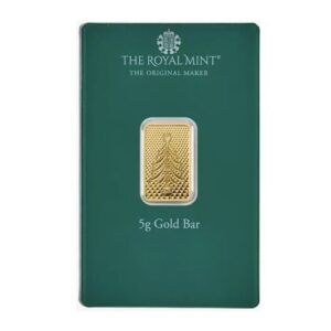 Royal Mint, Christmas Tree 5 Gram Gold Bar in Assay