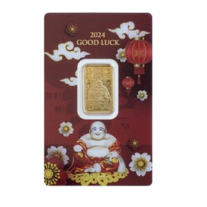 Pamp Suisse, 2024 Good Luck Laughing Buddha 5 Gram Gold Bar