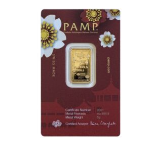 Pamp Suisse, 2024 Good Luck Laughing Buddha 5 Gram Gold Bar