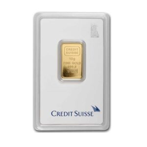 Credit Suisse, Statue of Liberty 10 Gram Gold Bar in Assay