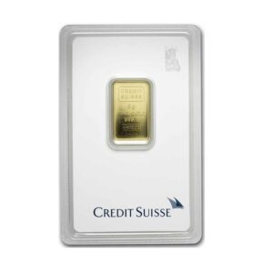 Credit Suisse, Statue of Liberty 5 Gram Gold Bar in Assay