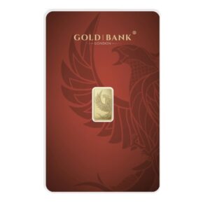 Gold Bank, 1 Gram Phoenix Edition Gold Bar in Assay