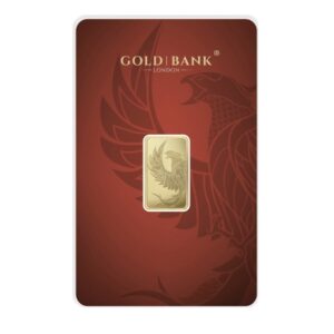 Gold Bank, 2.5 Gram Phoenix Edition Gold Bar in Assay