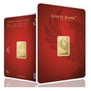 Gold Bank, 2.5 Gram Phoenix Edition Gold Bar in Assay