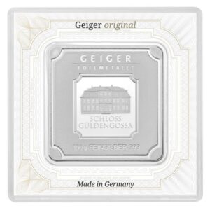 Geiger Edelmetalle, 100 Gram Silver Minted Bar in Assay