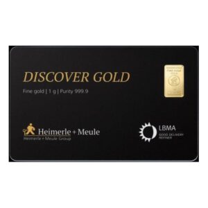 Heimerle+Meule, 1 Gram Stamped Gold Bar